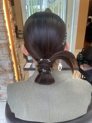 セミロング ヘアアレンジ 垢抜け透明感カラー 🌻篠崎梓🌻のヘアスタイル