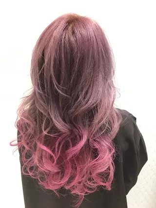 セミロング カラー 難しい髪質の縮毛矯正 高岡/射水/髪質改善のヘアスタイル