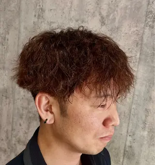 ミディアム パーマ メンズ 💈メンズパーマ の神様💈よしやのヘアスタイル
