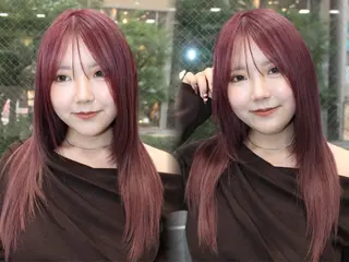 ロング カラー 🐥くまがい💛 ダブルカラー／パーマのヘアスタイル