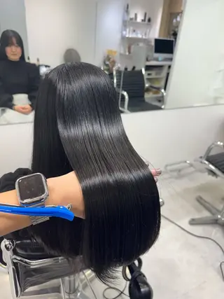 セミロング カラー ブリーチなしWカラー /艶カラー✨のヘアスタイル