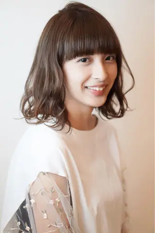 ミディアム カラー ディレクター ノナカのヘアスタイル