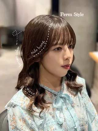 パーマ モ モのヘアスタイル