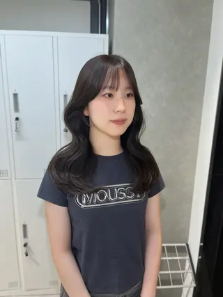 カラー ヘアアレンジ 似合わせ顔まわり カット🤍森尾真由美のヘアスタイル