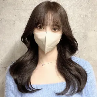 セミロング カラー ヘアアレンジ 【韓国くびれ】ヘア 💕田中将吾のヘアスタイル