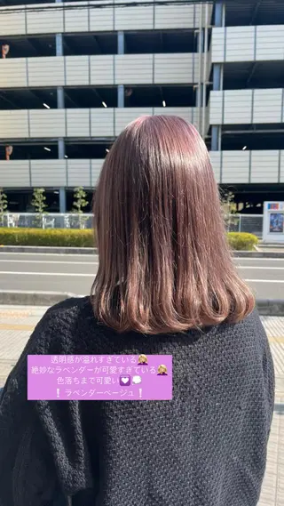 セミロング カラー パーマ ヘアアレンジ メンズ キッズ ネイル マツエク・マツパ アイブロウ ♡🎀垢抜け透明感 カラーaomi🐇♡のヘアスタイル