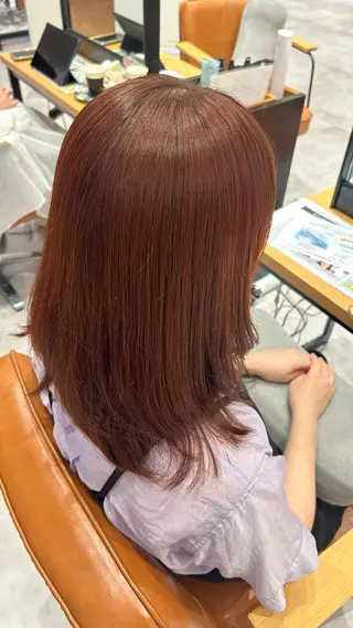 カラー mikoto暖色🍑 抜け感カラー🪡✨のヘアスタイル