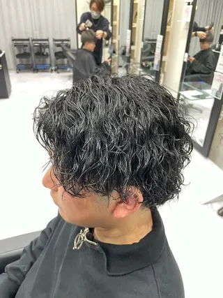 パーマ メンズ 🐥くまがい💛 ダブルカラー／パーマのヘアスタイル