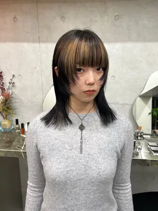 ミディアム カラー ハイトーンカラー/ さらさのヘアスタイル