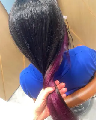 ロング カラー 加藤 愛実のヘアスタイル