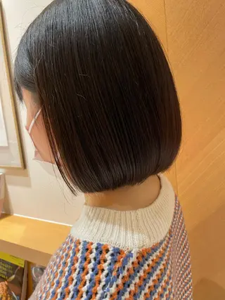 ショート ボブパーマ 井山咲良のヘアスタイル