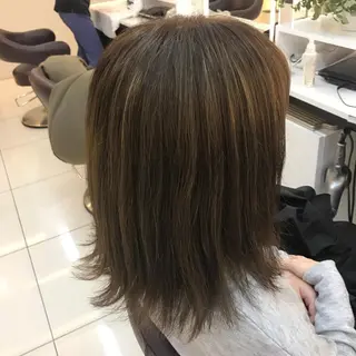 ミディアム ハイライト✖️ 暗髪🤎Nahoのヘアスタイル