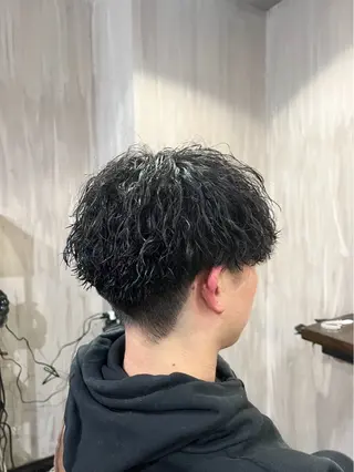 パーマ メンズ 韓国風パーマ💙 毛流れパーマみくのヘアスタイル