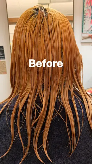セミロング 艶髪color💎髪 質改善ストレート大吉のヘアスタイル
