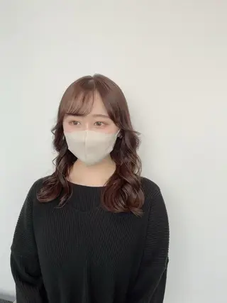 セミロング カラー 乾かすだけで美髪✨ 髪質改善専門/鈴木遼のヘアスタイル