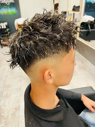 パーマ メンズ メンズ特化/パーマ/ フェードWATARUのヘアスタイル