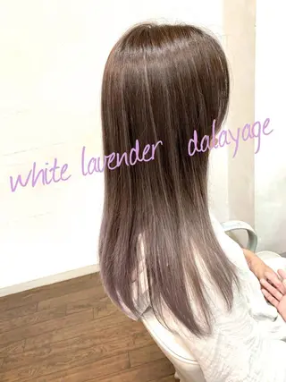 セミロング カラー GLAD 萩原のヘアスタイル