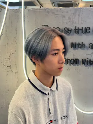 カラー メンズ ブリーチカラー🫧 いぐち しょうた🫧のヘアスタイル