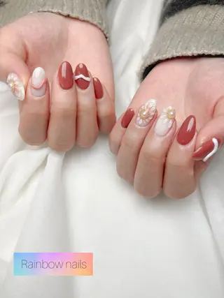 ネイル Rainbow nailsくろちゃんのネイルデザイン