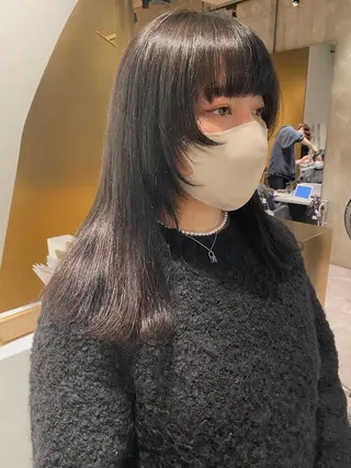 ロング カラー すぎもと さき⚡️ 朝ラク・*パーマのヘアスタイル