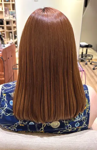 セミロング M.slash  元町店所属・カット／艶カラー みゆ🥣🫧🩵のヘアスタイル