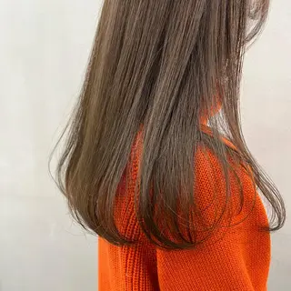 ミディアム カラー 🌱小顔魅せカット 透明感カラー/泉綺のヘアスタイル