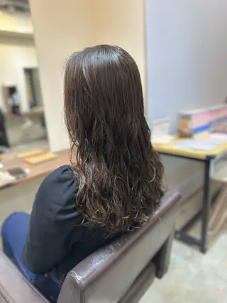 ロング カラー パーマ 縮毛矯正✨ 透明感カラー✨山下のヘアスタイル