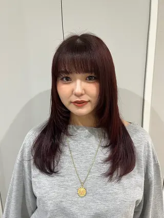 ロング カラー 北村 寧々果のヘアスタイル