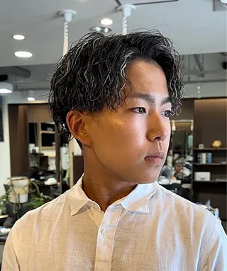 パーマ メンズ 年間2000名担当◎ パーマ職人/仲原佑樹のヘアスタイル