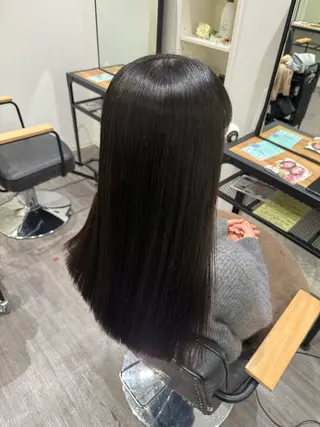 ロング パーマ 上田 紗也のヘアスタイル