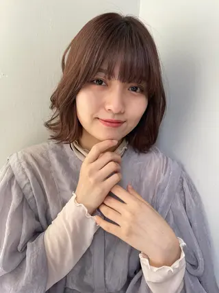 ミディアム カラー カラー指名No.1 土井新治❄️のヘアスタイル