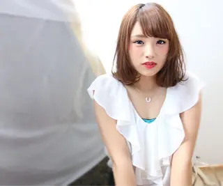 ミディアム カラー パーマ Hair  Design Lima所属・中村 海のヘアスタイル