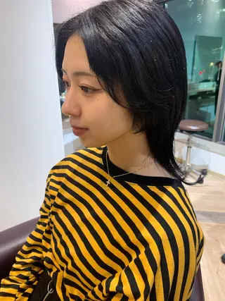 ミディアム カラー ゆい/パーマ/レイヤ ー/似合わせカラーのヘアスタイル