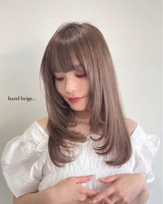 セミロング カラー sora/レイヤー/ 似合わせカット🎀のヘアスタイル