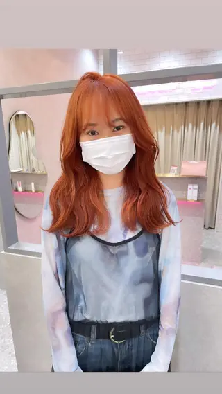 カラー rina／ベージュ ワンホン/韓国ヘアのヘアスタイル