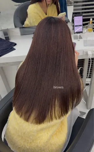 ロング カラー kazuki🍑韓国 トレンド暖色🫗のヘアスタイル