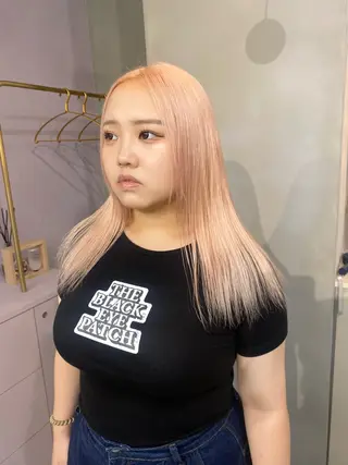 セミロング カラー qulim所属・前橋 姫奈のヘアスタイル