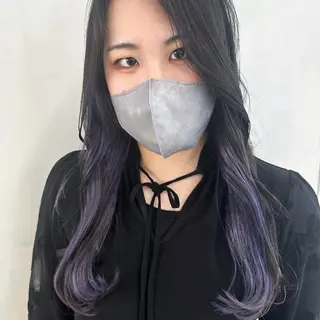 セミロング カラー デザインカラー/パー マ🦖外岡咲希🦖のヘアスタイル