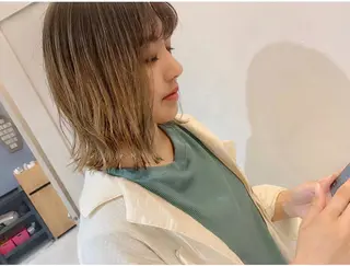 ミディアム カラー ヘアアレンジ glad hairのヘアスタイル