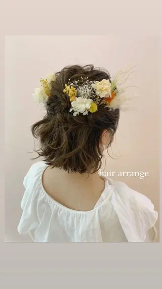 ミディアム ヘアアレンジ 似合わせカットカラー ♡佐藤捺美のヘアスタイル