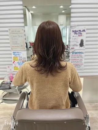 ミディアム 新宿/小顔レイヤー/ 顔まわり/西慶太朗のヘアスタイル