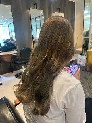 ロング カラー 縮毛矯正/カット/ 韓国ヘア/蛯原🍤のヘアスタイル