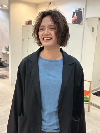 ショート パーマ 鳥海 海のヘアスタイル