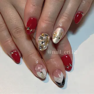 ミディアム ネイル nail salon &e eriのネイルデザイン