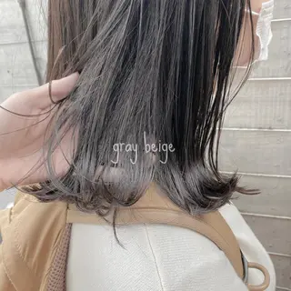 ミディアム カラー ヘアアレンジ ブリーチなしで透明感 艶カラー【Ryo】のヘアスタイル