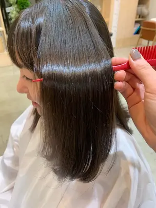 ミディアム 顔周りカット/アレン ジ/カラー小野寺紗良のヘアスタイル