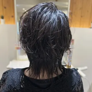 ミディアム パーマ Halo/長居美容室 似合わせカット/ロキのヘアスタイル