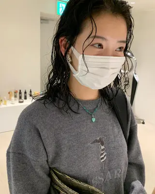 ミディアム カラー ANY／SUE 千葉パーマのヘアスタイル