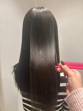 セミロング カラー 髪質改善カラー ベージュ🤎YUMEのヘアスタイル