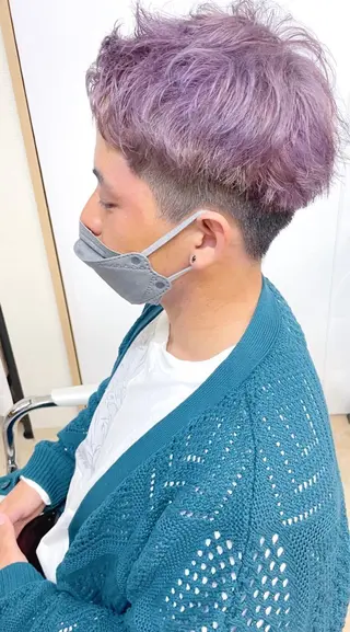 カラー メンズ ケアブリーチ /髪質 改善/古橋圭史郎のヘアスタイル